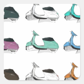 Sticker Carré Art pop Lambretta