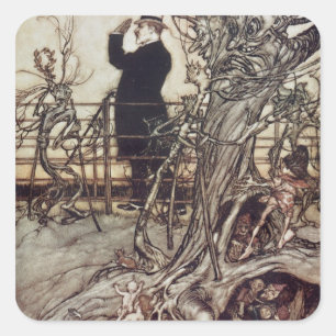Sticker Carré Arthur Rackham   Kensington Gardens sont à Lon