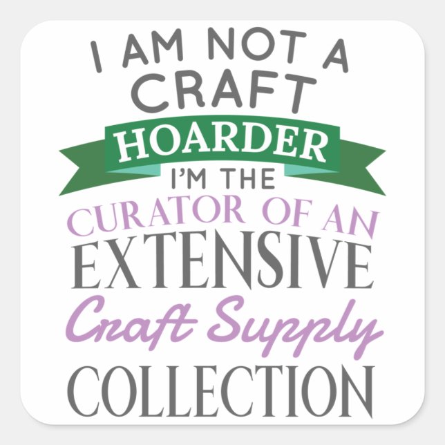 Sticker Carré Artisanat et non cuirassé d'embarcation Collection (Devant)