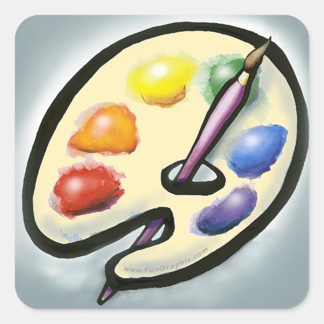 Sticker Carré Artiste (Devant)