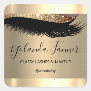 Sticker Carré Artiste de maquillage professionnel Eyelash Sepia