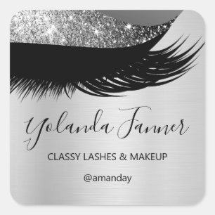 Sticker Carré Artiste de maquillage professionnel Eyelash Unique