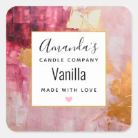 Artistic Gold et rose Abstrait bougie Business