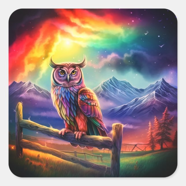 Sticker Carré Artsy Bird (Devant)