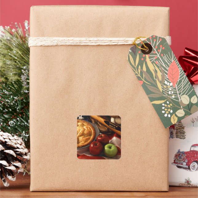 Sticker Carré As American as Apple Pie (vacances)