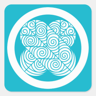 Sticker Carré Asano Hawk plumes