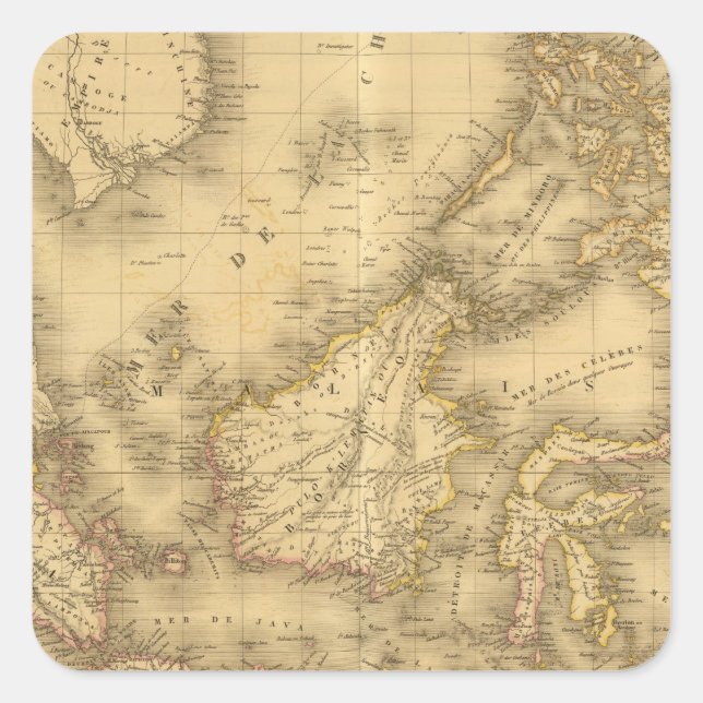 Sticker Carré Asie 13 (Devant)