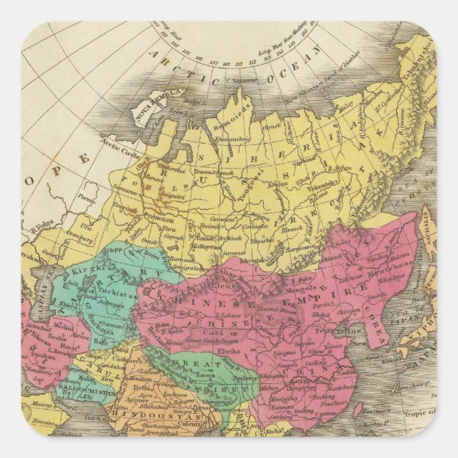Sticker Carré Asie 21 (Devant)