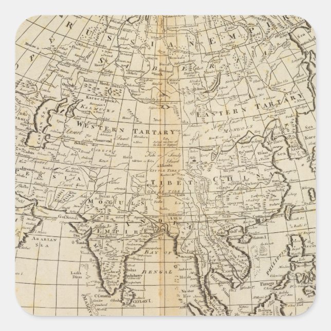 Sticker Carré Asie 23 (Devant)