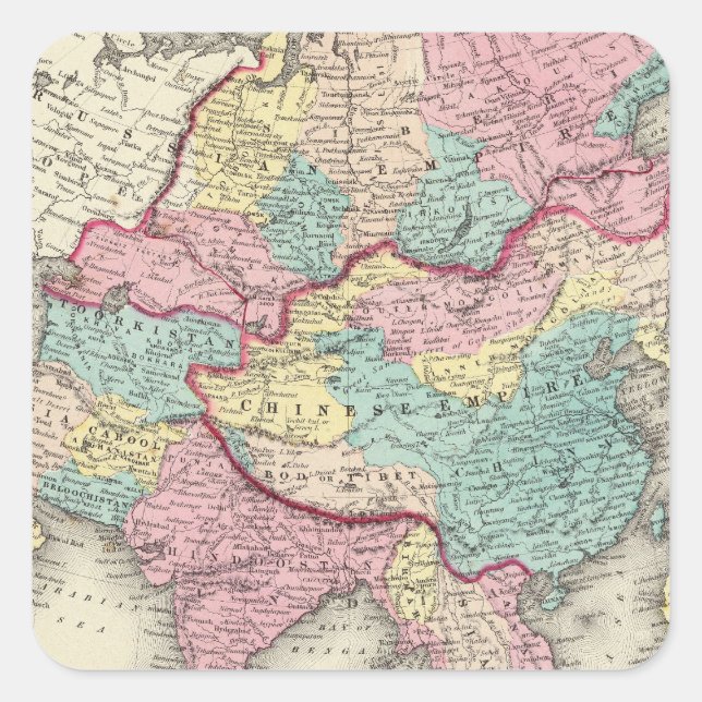 Sticker Carré Asie 24 (Devant)