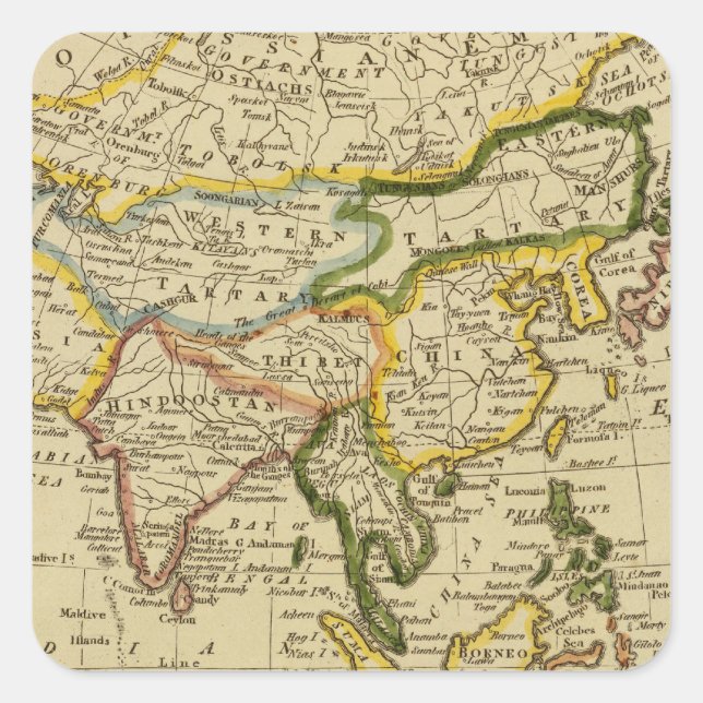 Sticker Carré Asie 27 (Devant)