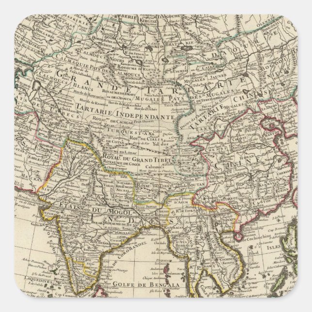 Sticker Carré Asie 30 (Devant)