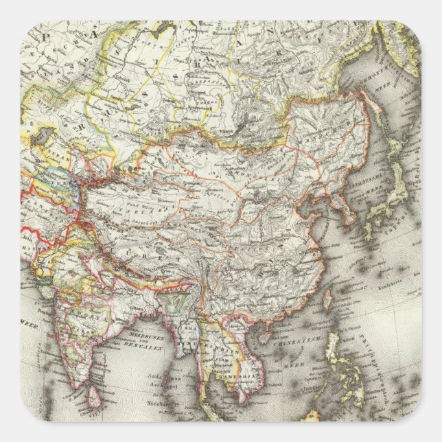 Sticker Carré Asie 45 (Devant)