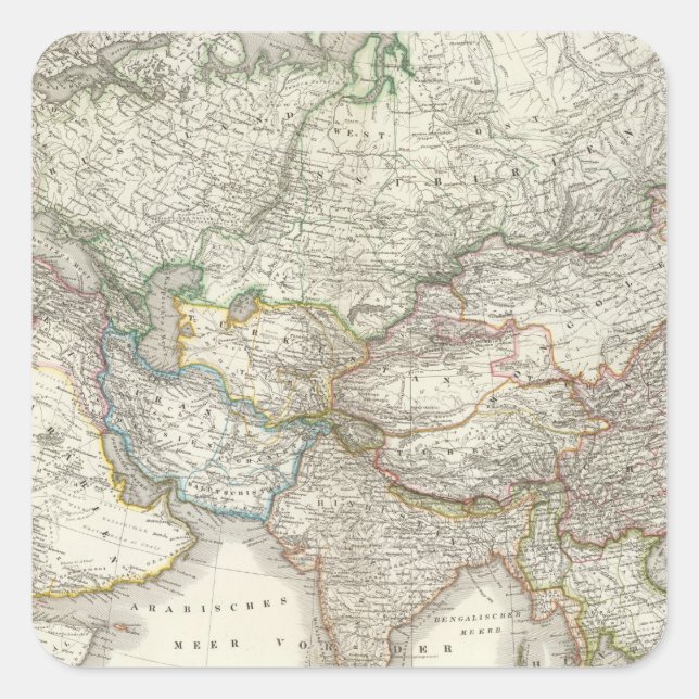 Sticker Carré Asie - Asie (Devant)