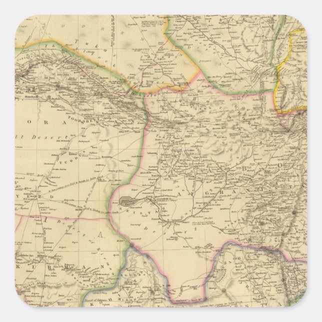 Sticker Carré Asie centrale (Devant)