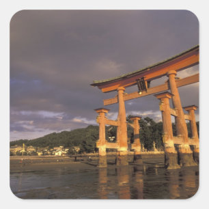 Sticker Carré Asie, Japon, Honshu occidental, Miya, Jima Island,