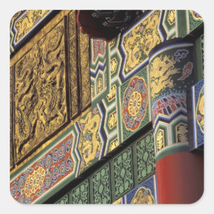 Sticker Carré Asie, Taïwan, Taipei. Le Grand Hôtel, principal