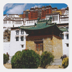 Sticker Carré Asie, Tibet, Lhasa, Palais du Potala dit Rouge