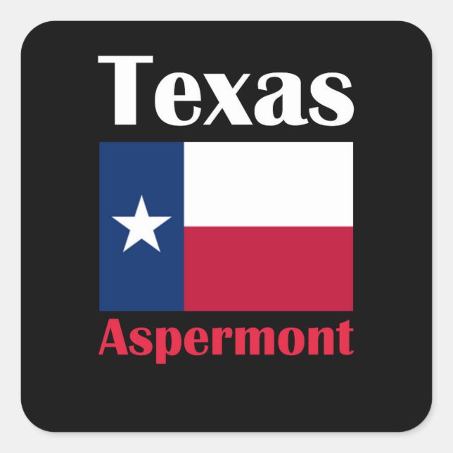 Sticker Carré Aspermont TX (Devant)
