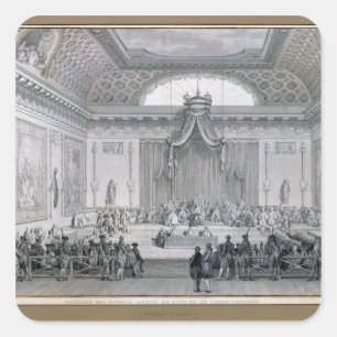 Sticker Carré Assemblée des Notables présidée par Louis