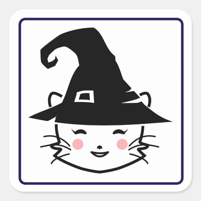 Sticker Carré Assistant Cat (Devant)