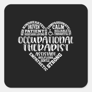 Sticker Carré Assistant d'ergothérapeute, OTA