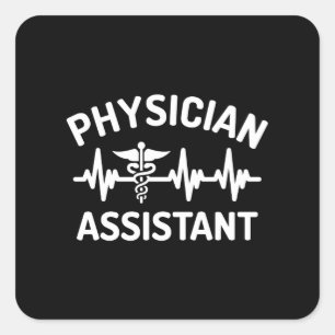 Sticker Carré Assistant médical, pa, médecin
