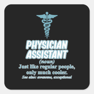 Sticker Carré Assistant physique PA Étudiants médicaux