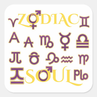 Sticker Carré Astrologie Design "Soul Zodiaque" Horoscope Signal