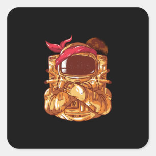 STICKER CARRÉ ASTRONAUT GANGSTA