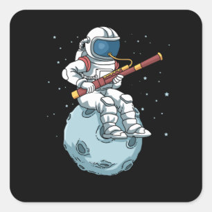 Sticker Carré Astroniste Bassoonist
