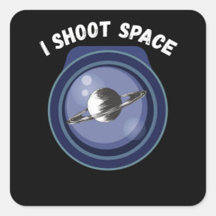Sticker Carré Astrophotographe Camera Photographe