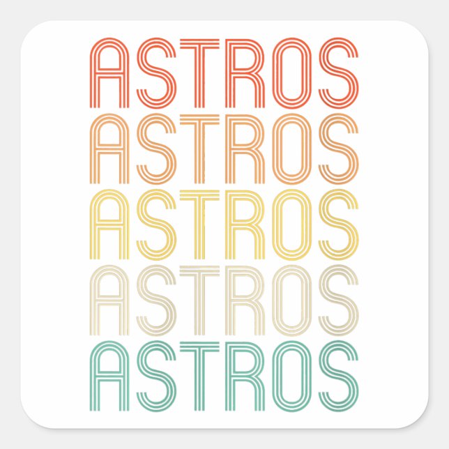 Sticker Carré Astros  (Devant)