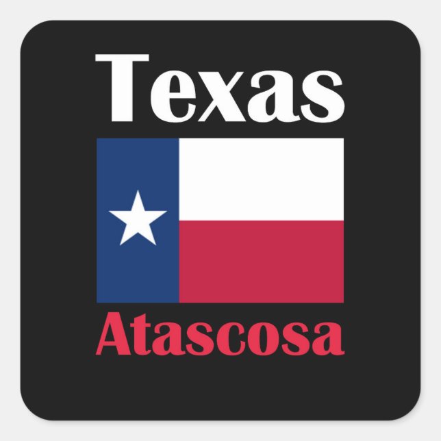 Sticker Carré Atascosa TX (Devant)