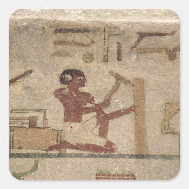 Sticker Carré Atelier du charpentier (Devant)