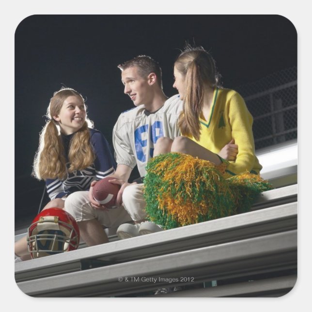 Sticker Carré Athlètes en gradins (Devant)