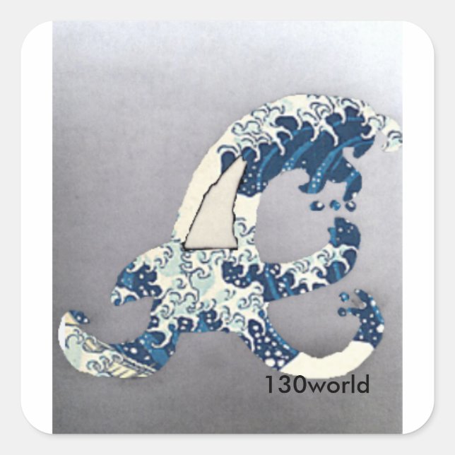 Sticker Carré Atlanta Wave (Devant)