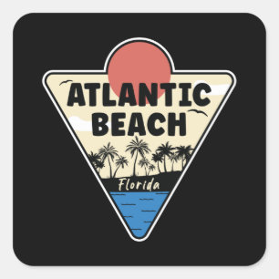 Sticker Carré Atlantic Beach Florida Seashore