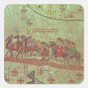 Sticker Carré Atlas catalan, détail montrant