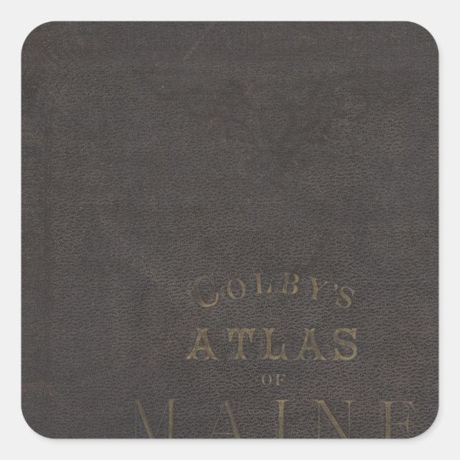 Sticker Carré Atlas de l'Etat du Maine (Devant)