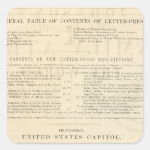 Sticker Carré Atlas illustré de la famille de Johnson de verso