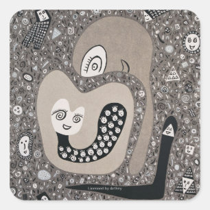 Sticker Carré Attendre Un Bébé