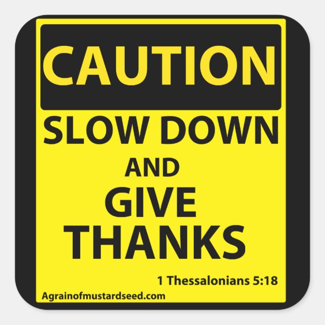 Sticker Carré Attention (Devant)