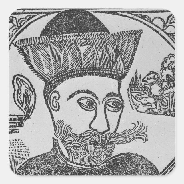 Sticker Carré Attila le Hun (Devant)