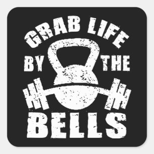 Sticker Carré Attraper La Vie Par Les Cloches - Exercice Motivat