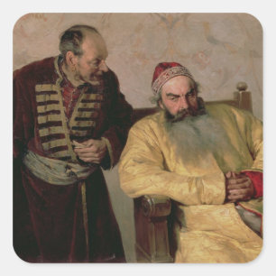 Sticker Carré Au Boyar avec une dénonciation, 1904