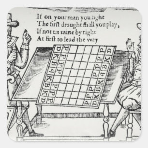 Sticker Carré Au conseil d'échecs