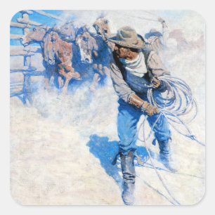 Sticker Carré Au-dessus de la mer de ronde