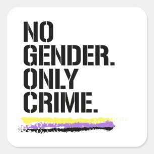 Sticker Carré Aucun crime de genre uniquement