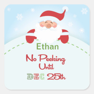 Sticker Carré Aucun jeter un coup d'oeil jusqu'à l'autocollant